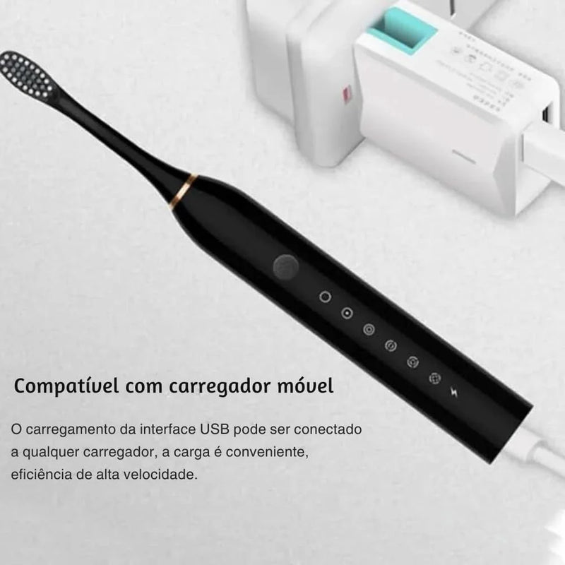 SMART BRUSH Escova de dentes elétrica recarregável